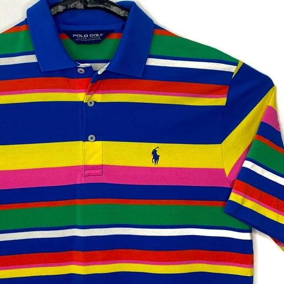 Polo Ralph Lauren Other - Polo Ralph Lauren Golf Short Sleeve Rainbow Striped Polo Shirt Size Medium